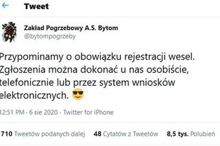 Osoby zaszczepione na COVID-19 przyjmujemy bez kolejki. Zakład Pogrzebowy A.S. Bytom znowu podbija internet zabawnymi wpisami [GALERIA]