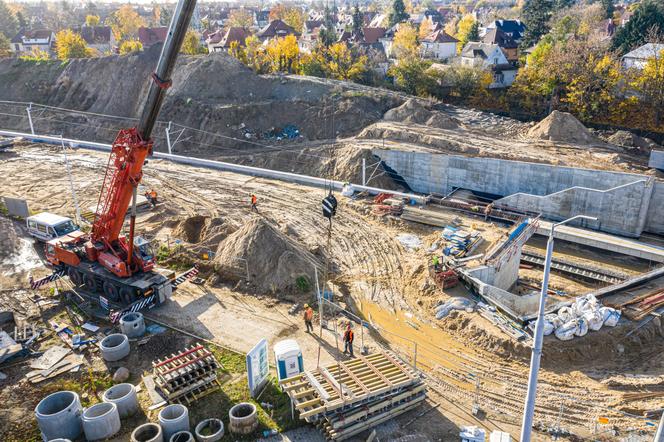 Budowa węzła Łękno - listopad 2020