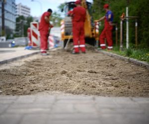 Na skrzyżowaniu Woronicza ze Spartańską na Mokotowie trwają prace