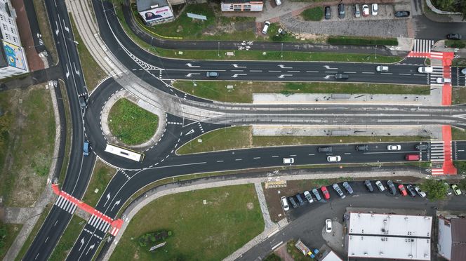 Budowa dróg rowerowych i przebudowa infrastruktury drogowej (szczegóły), Dąbrowa Górnicza, ciąg ulic: Sobieskiego, Królowej Jadwigi i Piłsudskiego