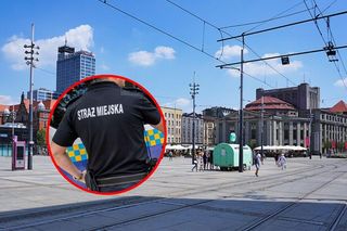 Policjant zaparkował prywatnym samochodem na rynku w Katowicach
