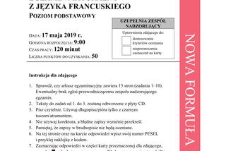 Matura 2019 język francuski podstawowy ARKUSZE