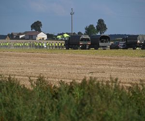 Miejsce upadku rosyjskiego drona w Wohyniu