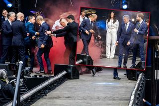 Raca rzucona pod nogi Donalda Tuska! Interweniowała ochrona [NAGRANIE]