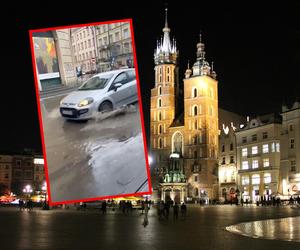 Powódź w centrum Krakowa! Zalane ulice, wstrzymany ruch w mieście