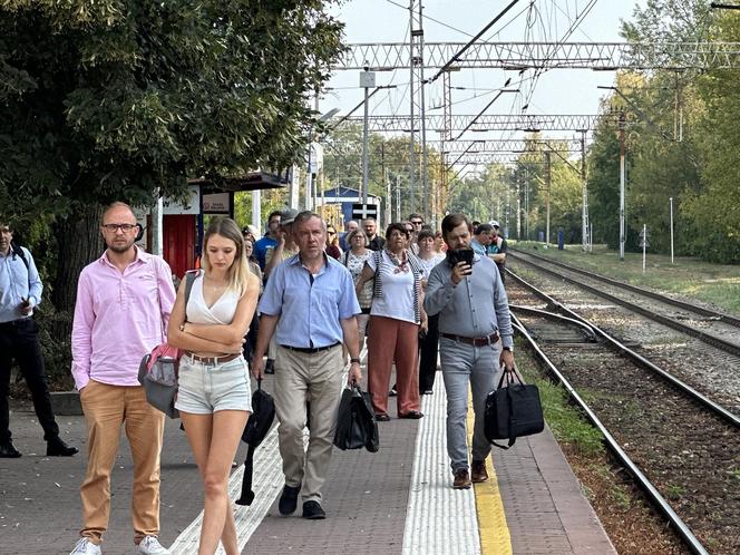 Autobus miejski zderzył się z pociągiem WKD. Ranni pasażerowie przewiezieni do szpitala