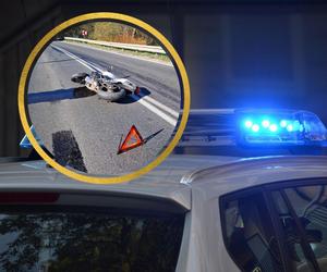 Małopolskie. Motocyklista zderzył się z autem na drodze krajowej 44. Występują utrudnienia