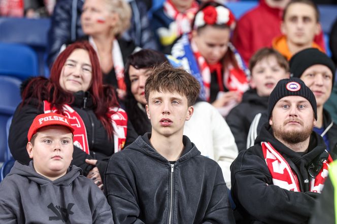 Kibice na meczu Polska -Nowa Zelandia na Stadionie Śląskim