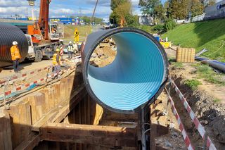 Przebudowa odwodnienia na S86 przy Agacie w Katowicach