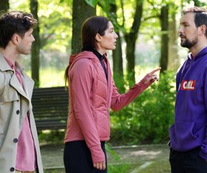 Barwy szczęścia odc. 3249. Celina (Orina Krajewska), Cezary Rawicz (Marcel Opaliński), Marcin Kodur (Oskar Stoczyński)