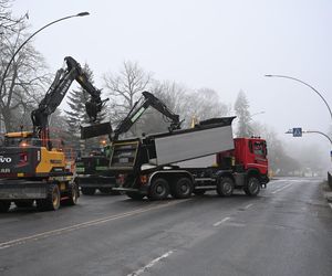 Ulica Zwycięstwa w Koszalinie zamknięta