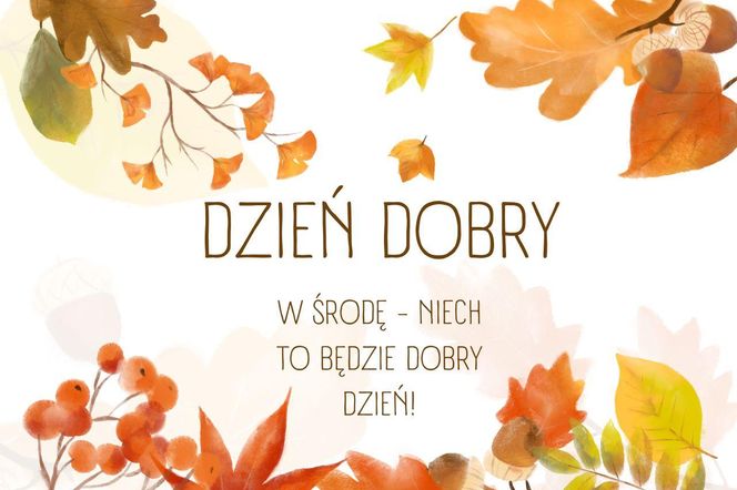 Dzień dobry w środę październik - kartki