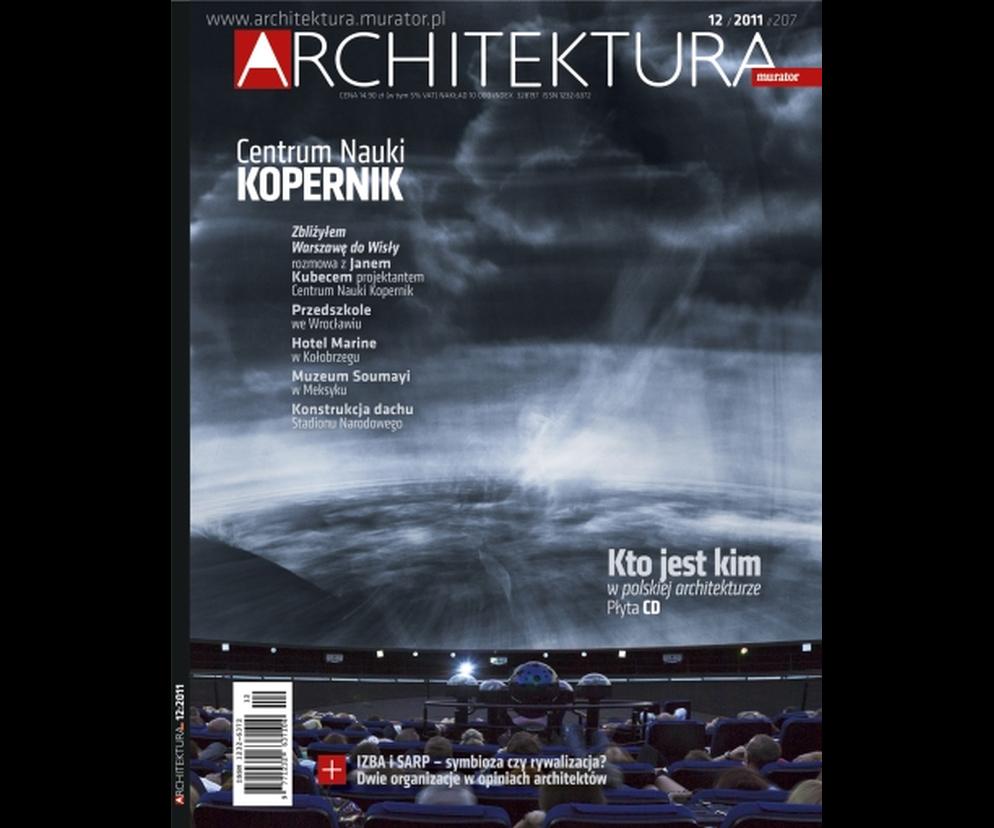 Okładka Miesięcznik Architektura 12/2011