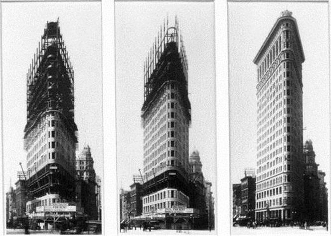 Budowa wieżowca Flatiron - Flatiron Building Construction, New York Times - Library of Congress, 1901-1902