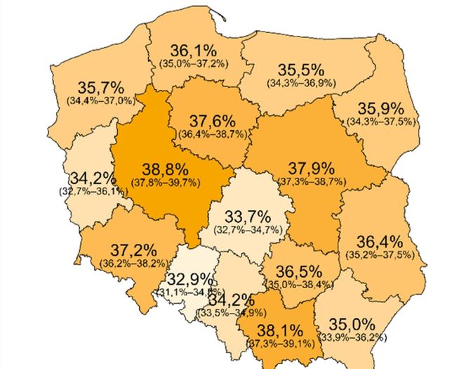 Otyłość i nadwaga w Polsce, dane NFZ