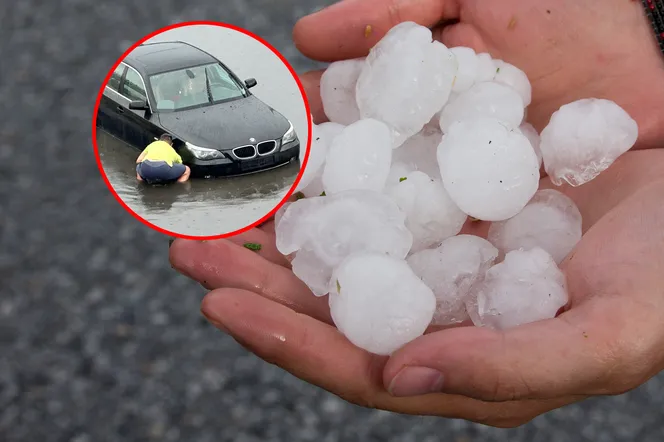 Potężne gradobicia i zalane ulice! Burze dają o sobie znać, są kolejne ostrzeżenia