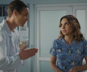 M jak miłość odc. 1884. Olek (Maurycy Popiel), Aneta (Ilona Janyst)