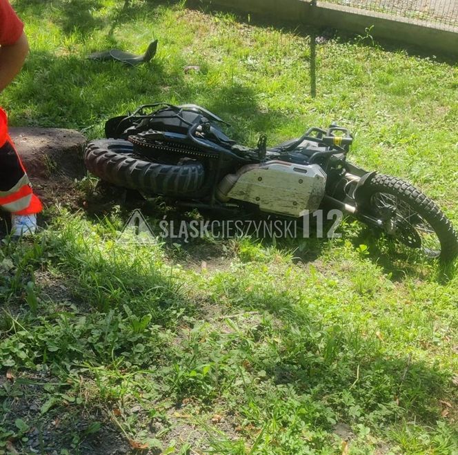 Wypadek motocyklisty na BMW w Puńcowie