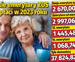 Takie emerytury ZUS wypłaci w 2023 roku