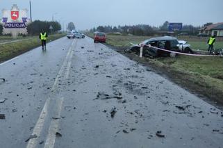 Straszny wypadek na Lubelszczyźnie! Auto zostało zmiażdżone