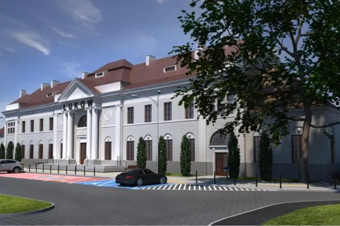 Remont dworca PKP w Łukowie i budowa nowej sali widowiskowej ŁOK-u coraz bliżej