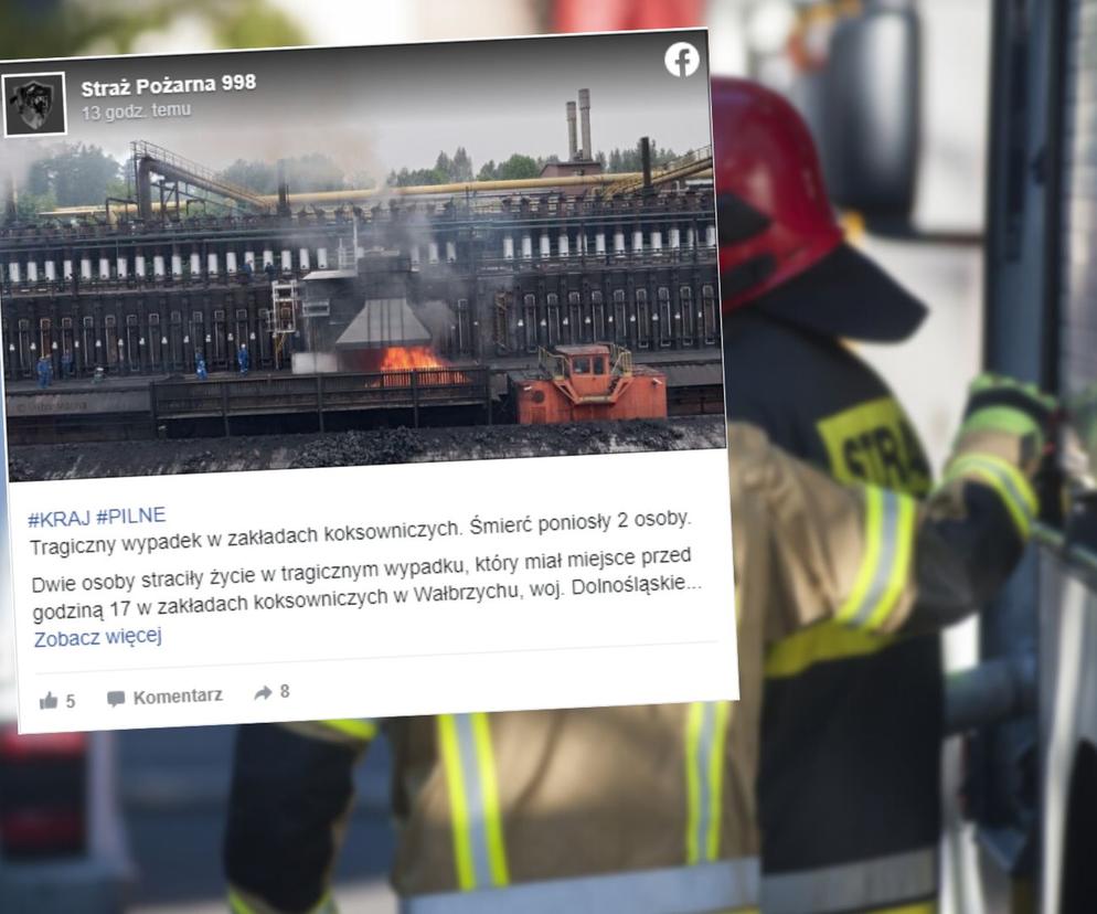 Tragedia w zakładach koksowniczych w Wałbrzychu. Nie żyje dwóch strażaków