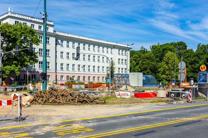 Tramwaj na Rakowieckiej w budowie