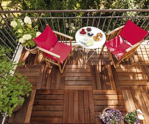 Tania podłoga na balkon - podest drewniany. Układanie, krok po kroku
