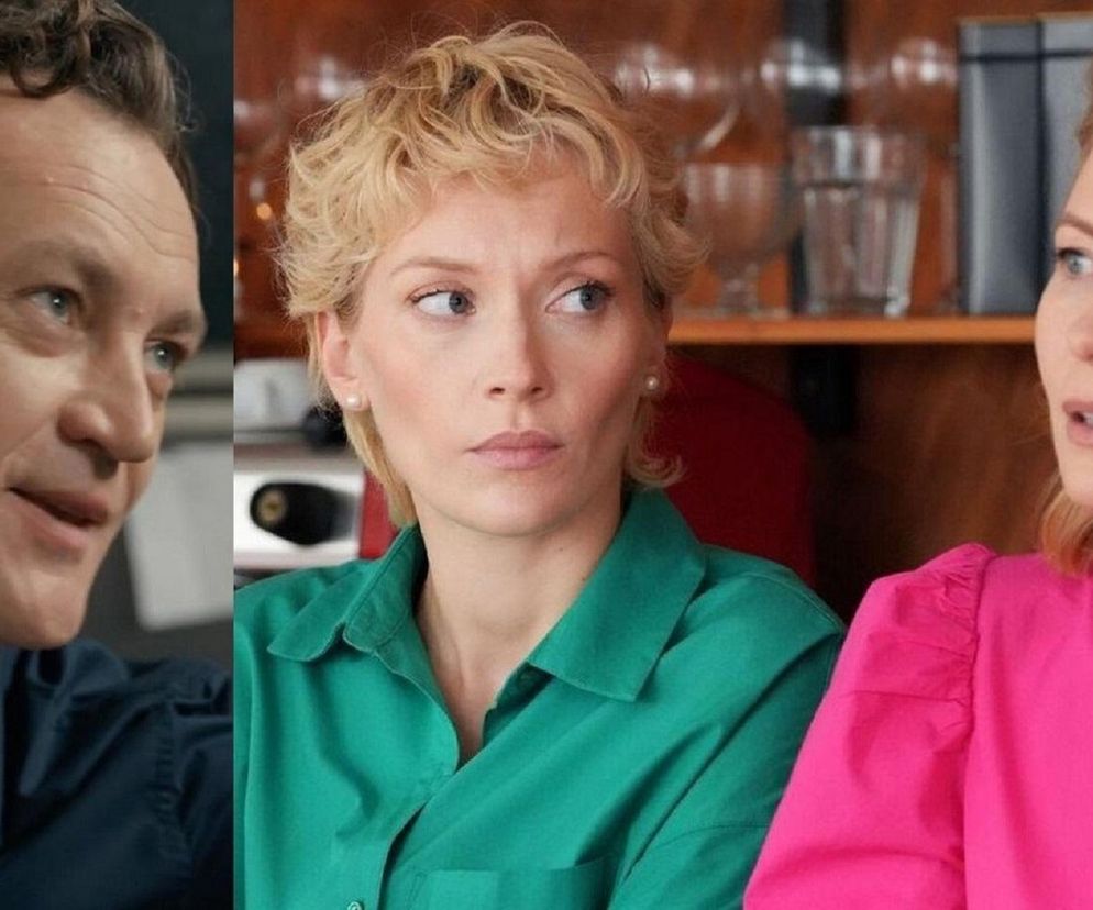 Barwy szczęścia. Robert (Paweł Ławrynowicz), Renata (Anna Mrozowska), Dominika (Karolina Chapko) 