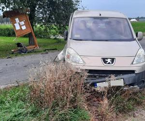 Pijany kierowca spowodował kolizję. Auto ofiary wylądowało na żywopłocie