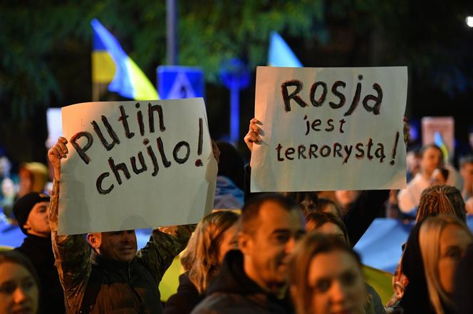 Protest pod ambasadą Rosji w Warszawie