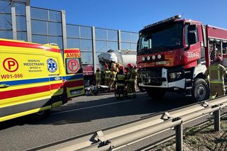 Na trasie S2 w rejonie Ursusa doszło do poważnego wypadku