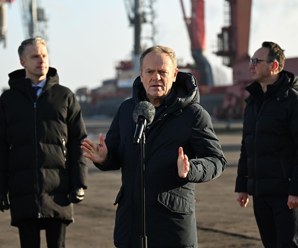 Donald Tusk i Dariusz Klimczak odwiedzili Port Gdańsk