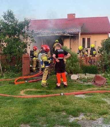 Pożar domu w Wilkołazie Górnym