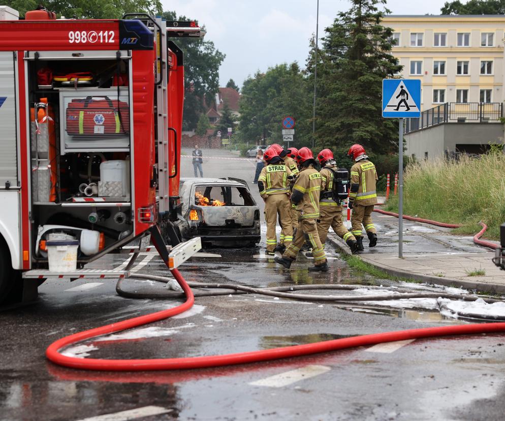 Wybuch samochodu w Zielonej Górze