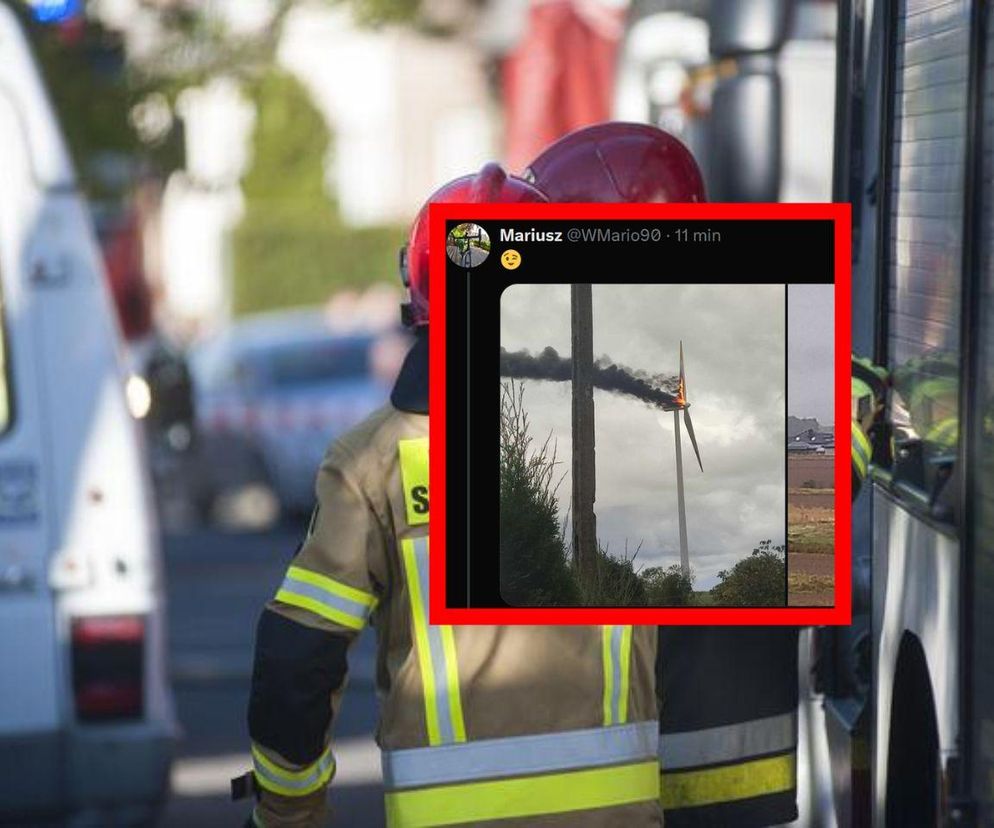 Pożar turbina Koszalin 