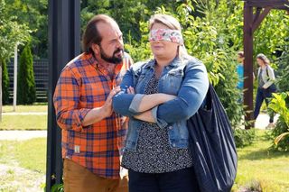 	Barwy szczęścia odc. 3091. Aldona (Elżbieta Romanowska), Borys (Jakub Wieczorek)