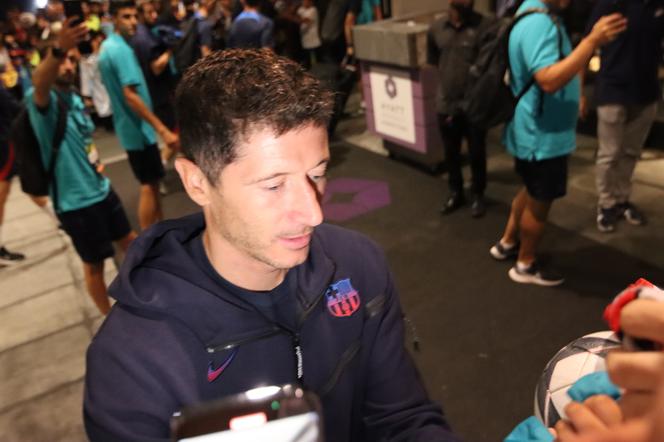 Tak wyraźnie zarośnięty Lewandowski potraktował polonię w USA