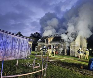 Pożar budynku gospodarczego, Rudzienko, gmina Dobre, powiat Miński