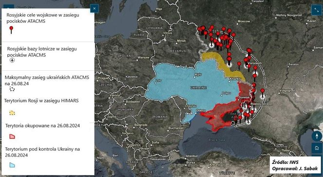 Cele w zasięgu ukraińskich pocisków ATACMS