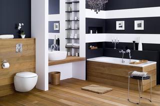 Drewniana podłoga w łazience
