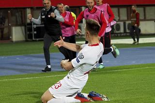 Krzysztof Piątek w meczu Austria-Polska. Piękny gol, zasłużona cieszynka i reakcja jego dziewczyny