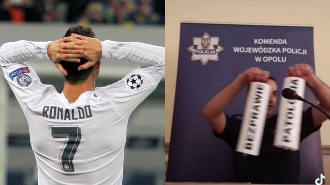 Polska Policja jak Cristiano Ronaldo! Nagranie z TikToka podbija internet! [WIDEO]