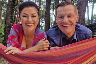 M jak miłość nowy sezon na planie. Kinga (Katarzyna Cichopek), Piotrek (Marcin Mroczek)