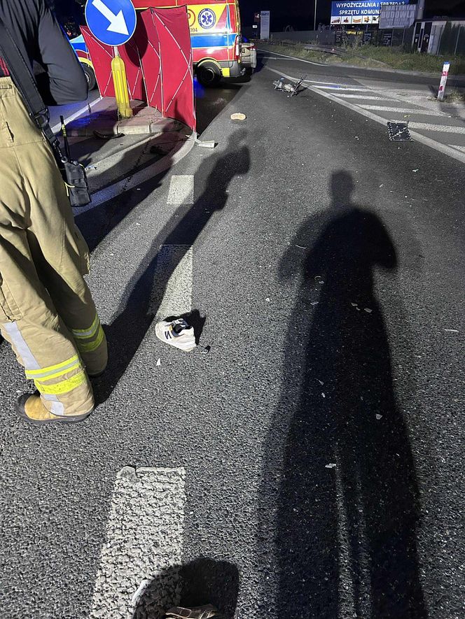 Wypadek w miejscowości Błonie-Wieś. Nie żyje dwóch użytkowników hulajnogi
