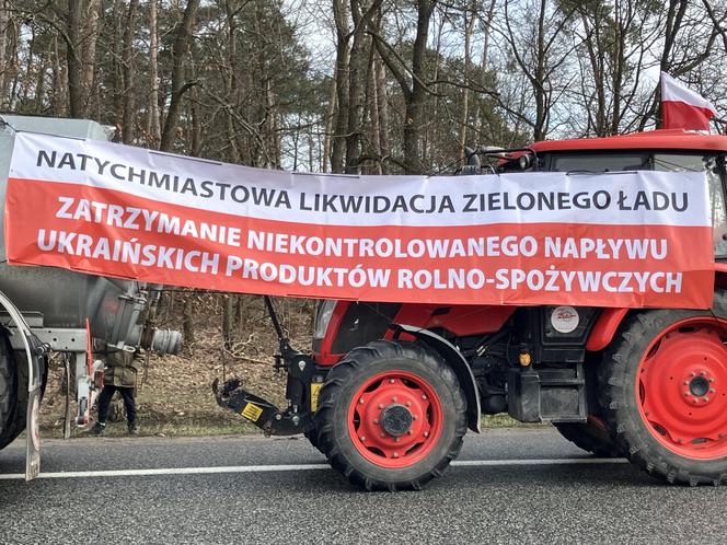 Protest rolników w Kujawsko-Pomorskiem. Zdjęcia z okolic Aleksandrowa Kujawskiego