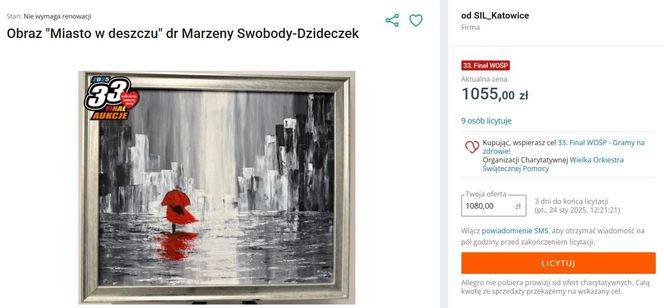 Obraz "Miasto w deszczu" dr Marzeny Swobody-Dzideczek