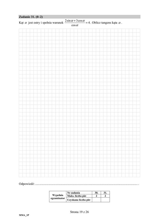 ARKUSZE CKE - Matura matematyka - poziom podstawowy 9.06.2020