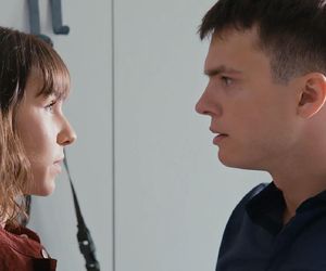 M jak miłość odc. 1887. Tomek Kubicki (Chris Cugowski), Justyna (Marta Malinowska)