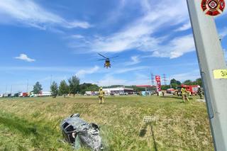 Straszny wypadek na A1 w Wieszowie. Kierowca się palił